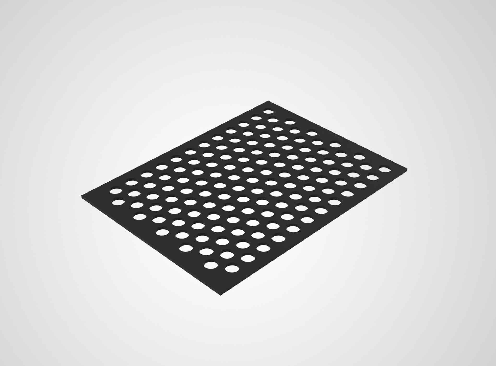 Perforated plastic sheets_circle with Background