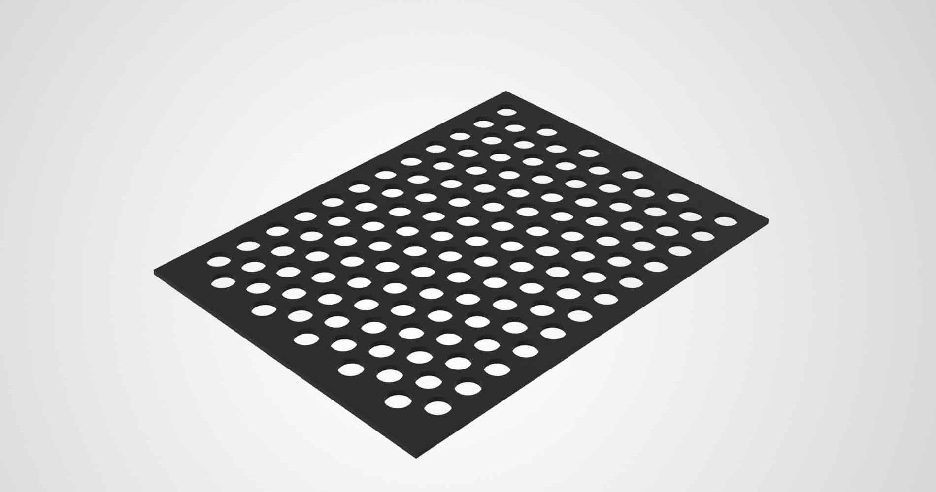 Perforated plastic sheets_circle with Background